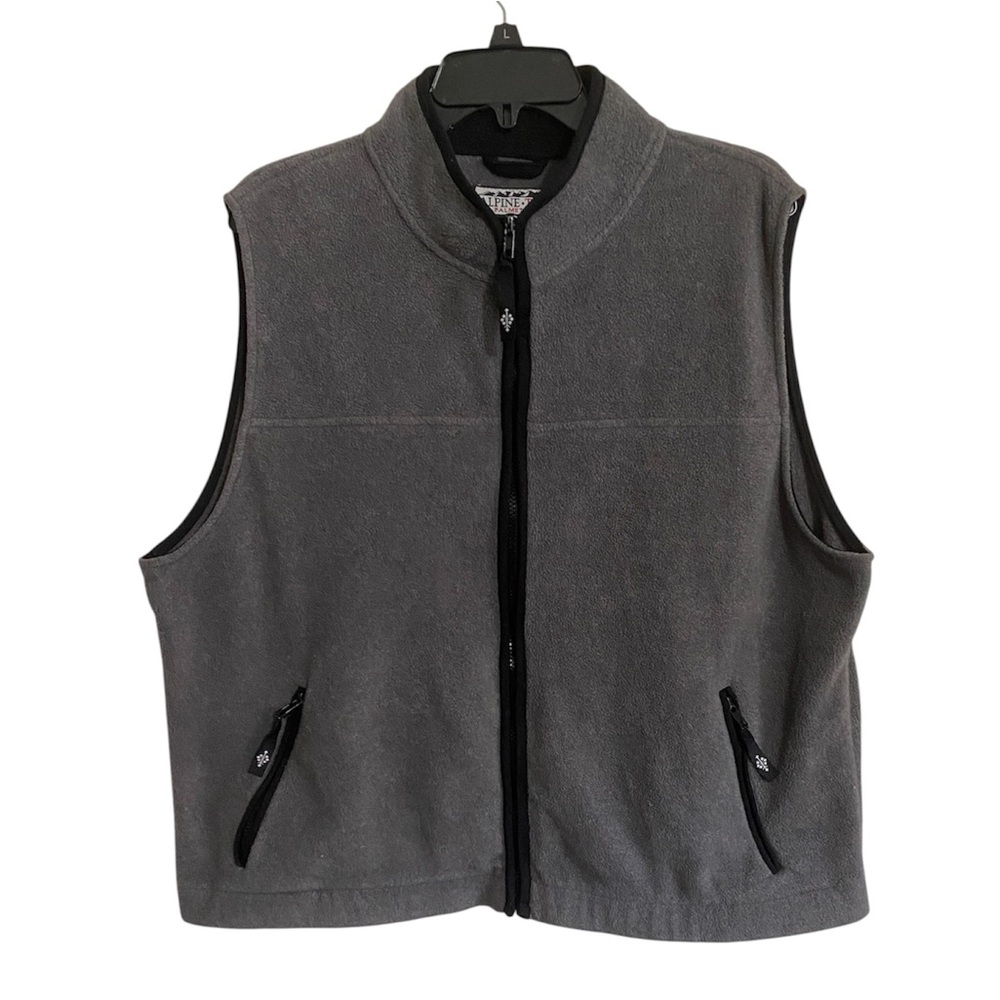 ALPINE-TEK by Pametto's Men's Vest XL Gray Fleece Full Zip Urban Utility